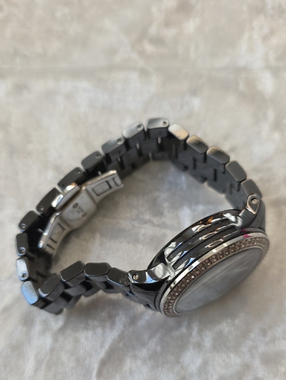 Michael Kors MK5190 Black Crystal-Bezel Chronograph Watch - Picture 9 of 10
